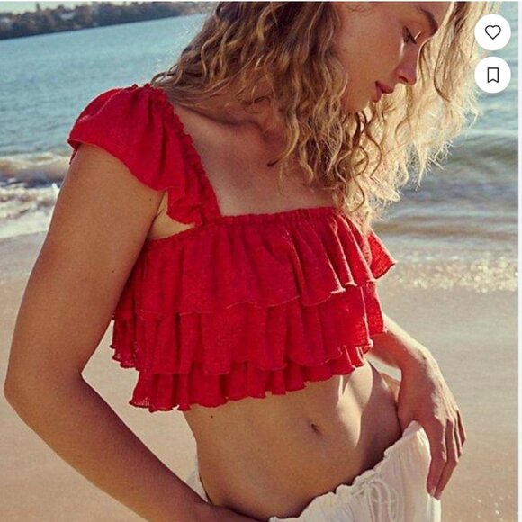 Free People Tops - Free People Free-est NWT red blouse size M